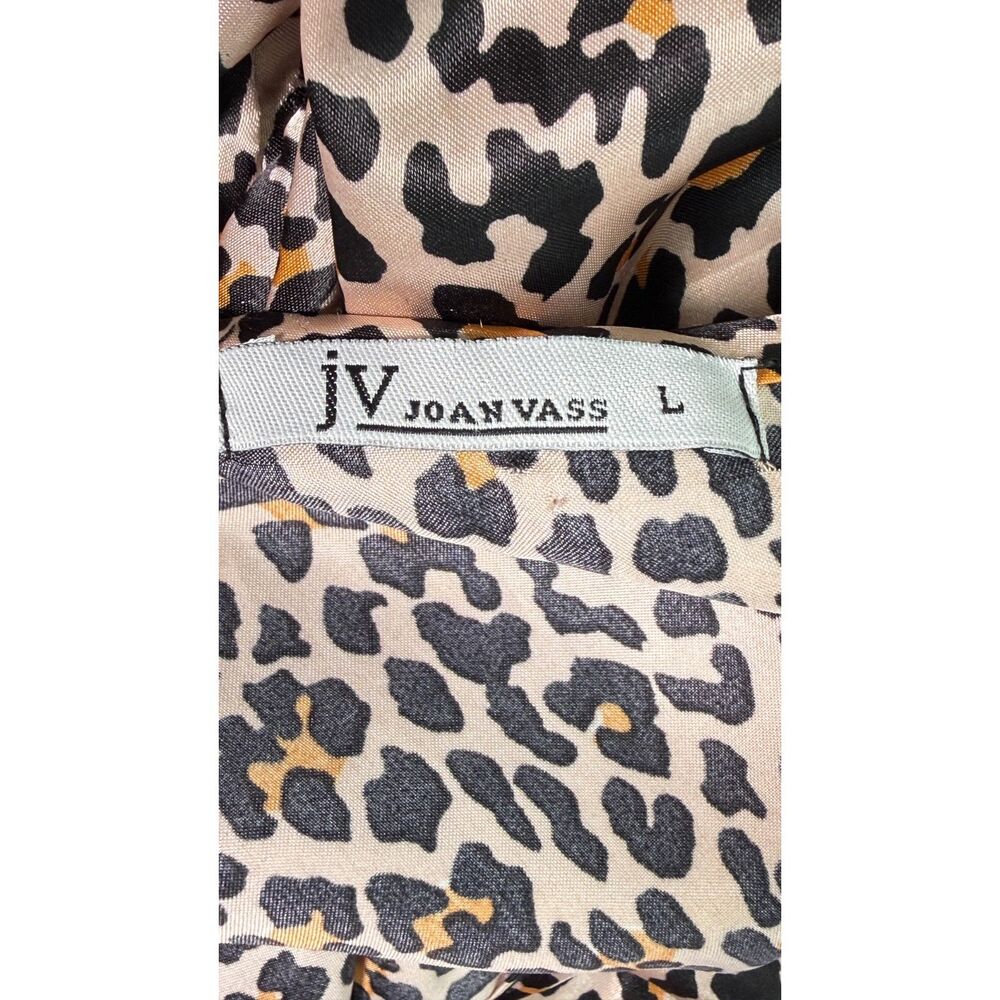 Joan Vass | NWT | Animal Print Leopard Slip Maxi Dress | Sz L - Picture 7 of 7